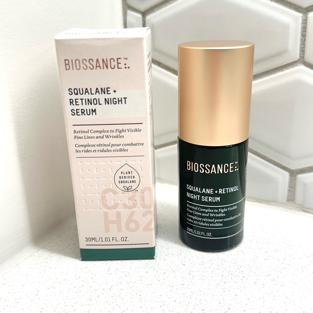 NEW Biossance Squalane + Retinol Night Serum